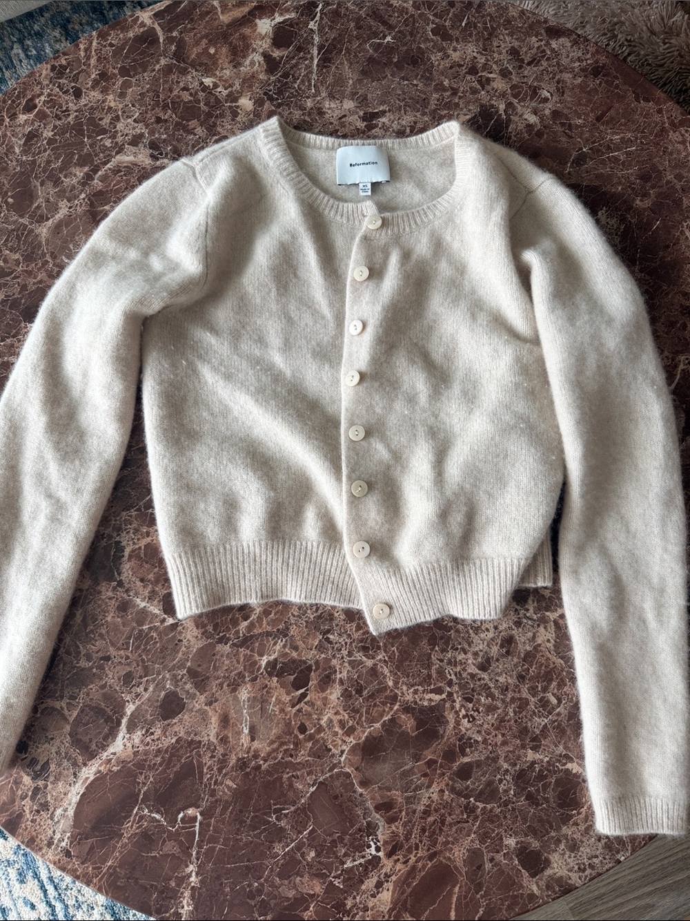 Reformation Clara cashmere crew Cardigan